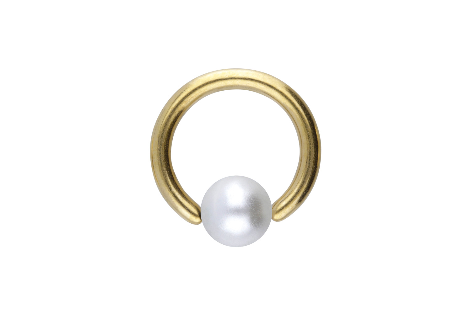 Chirurgenstahl Klemmkugelring Piercing SYNTHETISCHE PERLE